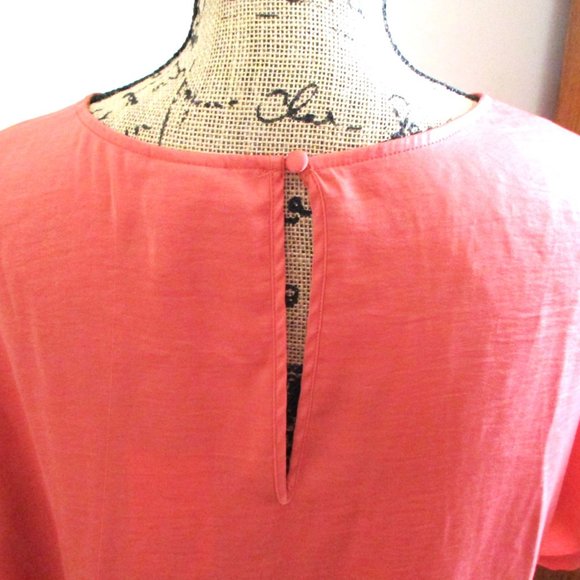 NWT! A New Day Womens Red Copper Keyhole Back Top, Short Sleeve, Size XXL - Picture 7 of 13